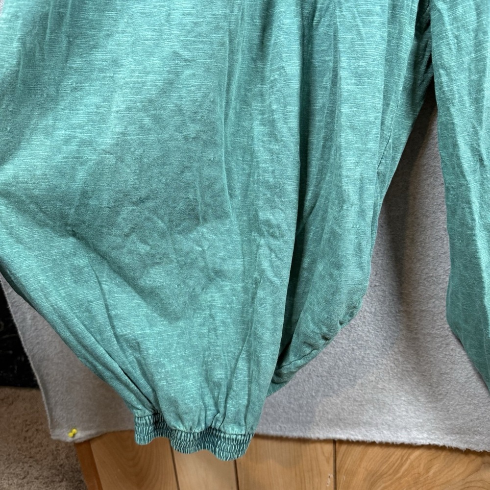 Free People Intimately Romper Womens XS Green Washed Casual Oversized Stretchy - Picture 7 of 9